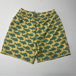 J Crew Crew Cuts Boys Goldfish Swim‎ Trunks Yellow Green